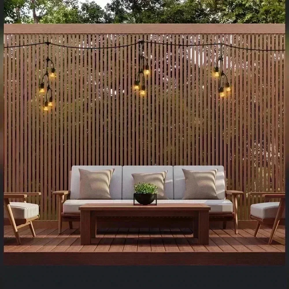 Feit Electric 12ft LED Outdoor Fence String Lights, 10 Sockets, 12pc. E26 Base